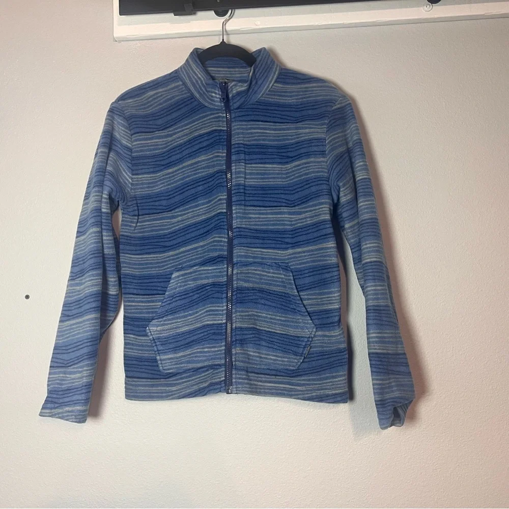 Eddie Bauer Boys 3 in 1 Blue Jacket Coat Fleece Removeable Lined Large 14/16